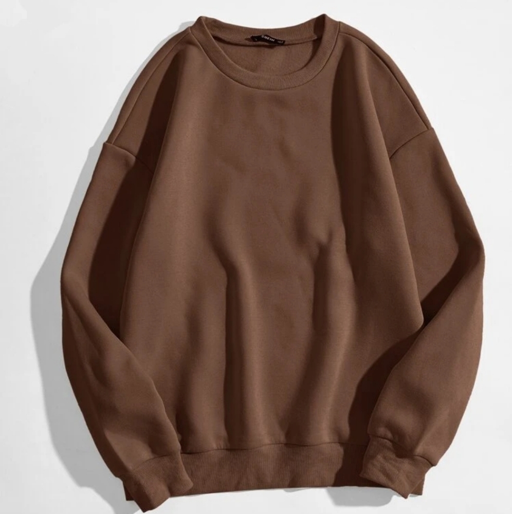 Solid Round Neck Sweatshirt